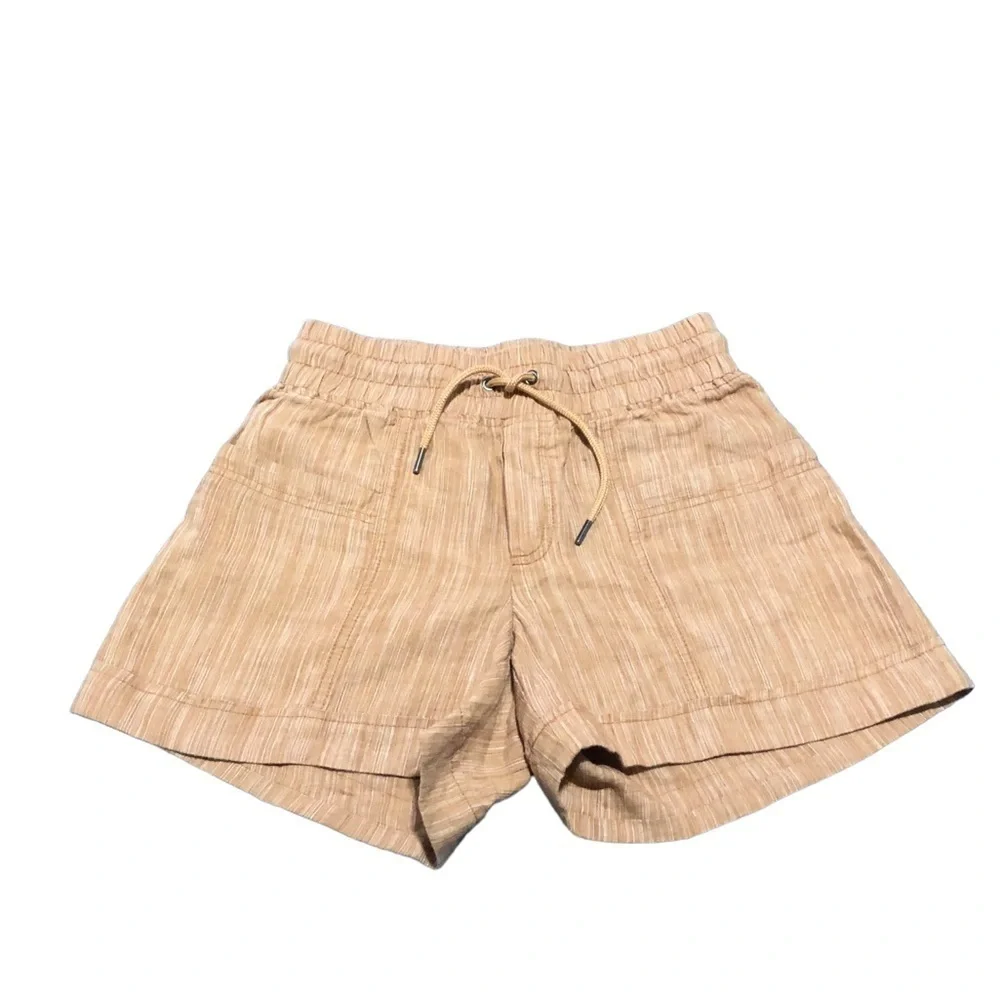 Athleta cabo Linen textured 4” shorts womens